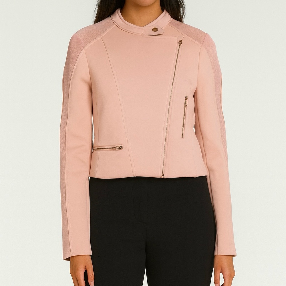 Pink polyester bomber like Jacket Lucy Paris New size large